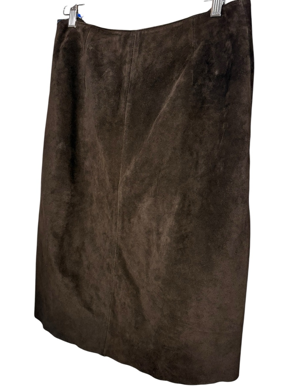 BANANA REPUBLIC | Vintage Y2K Genuine Suede Brown Button-Front A-Line Skirt 8 - Picture 11 of 12